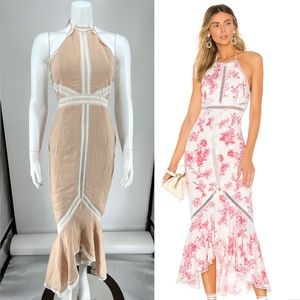 NBD Beige and Pink Midi Dress